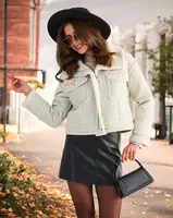 Resti Women's eco-leather jacket with fur in black color