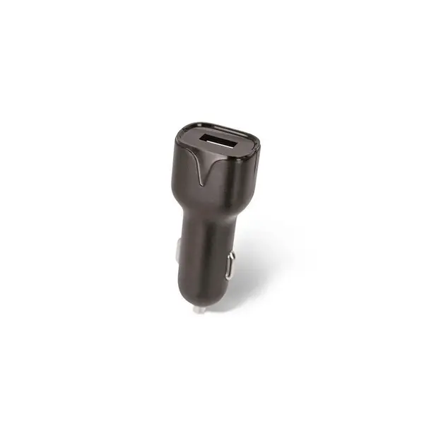 SETTY USB autonabíjačka 2,4A microUSB 1m kábel, čierna GSM043807