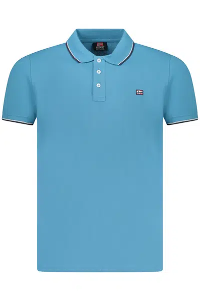NORWAY 1963 MEN'S SHORT SLEEVE POLO SHIRT BLUE