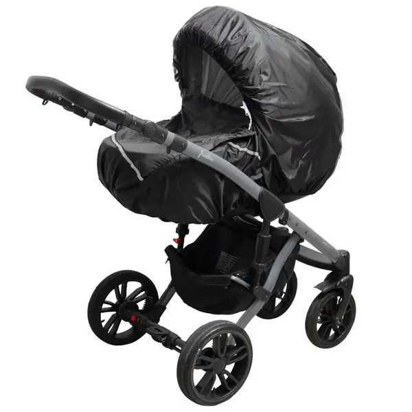 Pláštenka na kočík s reflexným prvkom New Baby Basic čierna , 20C53052
