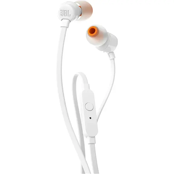 Minislúchadlá do uši špuntové JBL T110WHT biele