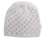 Dvojvrstvová ažúrková čiapka, bavlna, Baby Nellys - sivá, veľ. 104/110