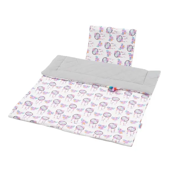Obojstranný Set z Velvet do kočíka New Baby lapač snov sivý , 20C40126