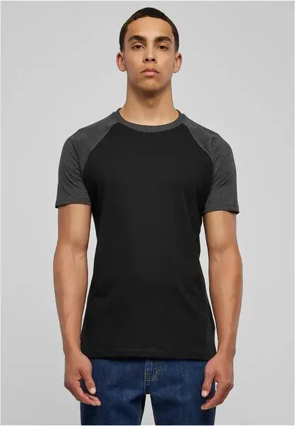 Raglánové kontrastní tričko blk/cha