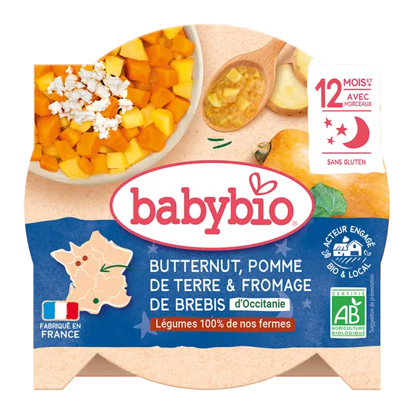 BABYBIO Zemiaky maslová tekvica ovčí syr 230 g