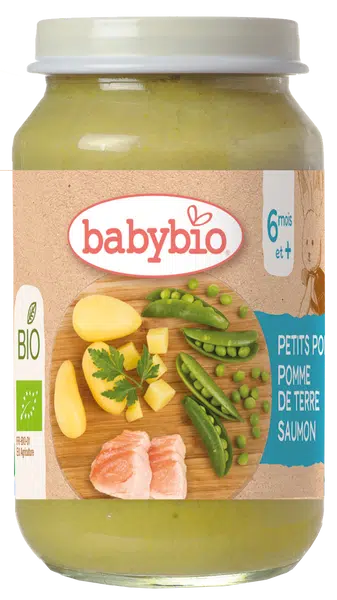 BABYBIO bio hrášok a zemiaky s lososom