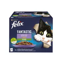 Felix Fantastic kapsičky pre mačky hovädzie, kura, losos, pstruh 12×85 g