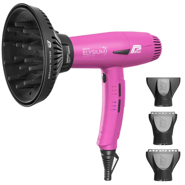 Profesionální fén na vlasy s difuzérem Parlux Elysium Fuchsia - 2300 W, matný růžový + dárek zdarma
