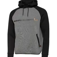 Savage gear mikina tec foam hoodie dark grey melange - xl