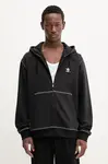 Mikina adidas Originals Essentials pánská, černá barva, s kapucí, hladká, JW0969