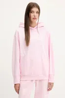 Bavlněná mikina adidas All SZN dámská, růžová barva, s kapucí, hladká, JV7343