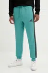Tepláky adidas Essentials pánské, tyrkysová barva, s aplikací, JX0711