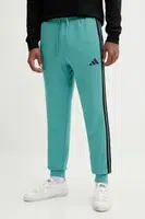 Tepláky adidas Essentials pánské, tyrkysová barva, s aplikací, JX0711