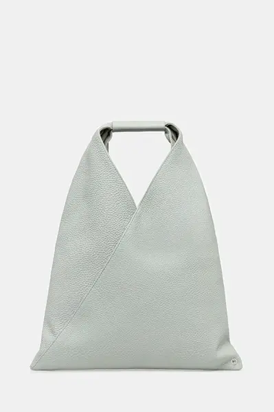 Kožená kabelka MM6 Maison Margiela šedá barva, S54WD0043