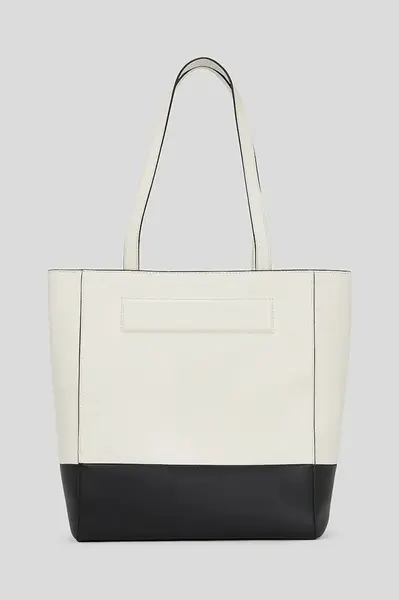 Kožená kabelka Karl Lagerfeld IKON/K bílá barva, A3W30184