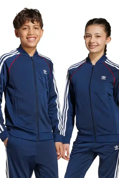 Dětská mikina adidas Originals tmavomodrá barva, s aplikací, JV8563