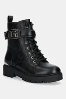 Nízké kozačky Guess ORANDA2 dámské, černá barva, na plochém podpatku, FLTORA FAL10