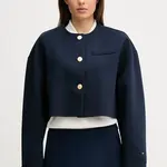 Sako Tommy Hilfiger tmavomodrá barva, oversize, WW0WW46519