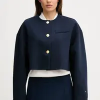 Sako Tommy Hilfiger tmavomodrá barva, oversize, WW0WW46519