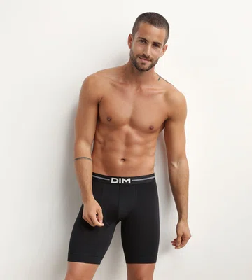 Černé pánské boxerky DIM Icons Long boxer