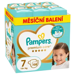 PAMPERS Premium Care vel. 7, 15kg+, 108 ks