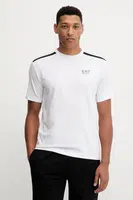 Tričko EA7 Emporio Armani pánské, bílá barva, s potiskem, AF13956.7M000656
