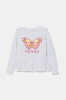 Dětské bavlněné tričko s dlouhým rukávem Guess