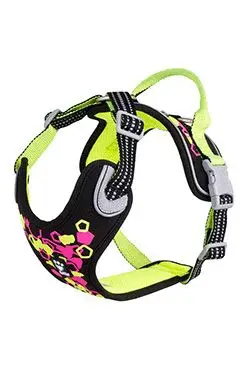 Postroj Hurtta Weekend Warrior neon II lékořicový 40-50