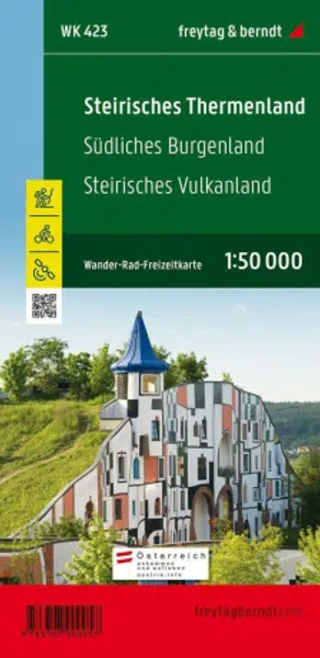 WK 423 Steirisches Thermenland - Jižní Burgenland - Štýrský Vulkanland 1:50 000 / cykloturistická mapa