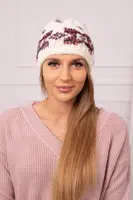 Kesi Dámska čiapka Otylia K387 ecru+bordová