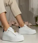 Gemre Bielo-čierne dámske tenisky zdobené kameňmi Sarena