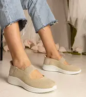 Gemre Béžové dámske tenisky na reliéfnej podrážke Muratti