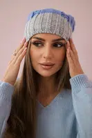 Kesi Čapica s fleece Paris K212 modrá+šedá
