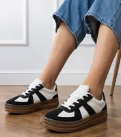 marka niezdefiniowana Čierne dámske tenisky na platforme Serila