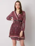 Dress-DHJ-SK-10201.93P-burgundy
