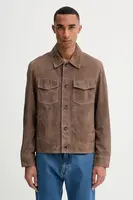 Semišová bunda Rag & Bone hnědá barva, přechodná, RV7525F0MLT