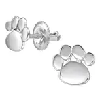 SILVER Dětské stříbrné náušničky Tlapka, se šroubovací puzetou
