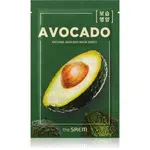 The Saem Natural Mask Sheet Avocado plátýnková maska s vysoce hydratačním a vyživujícím účinkem 21 ml