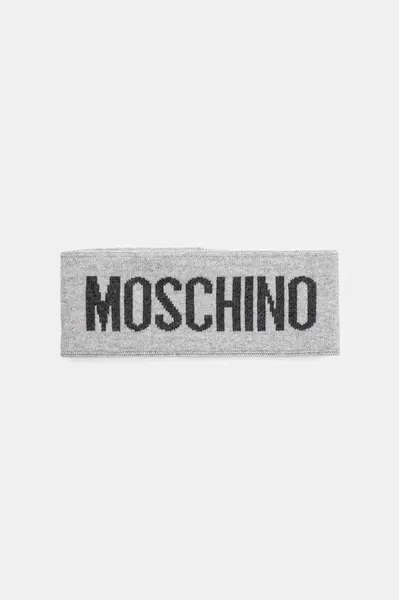 Vlněná čelenka Moschino černá barva, M2355 65235