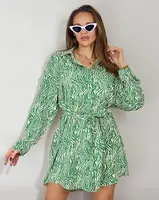 Resti women's mini dress in a'la zebra pattern