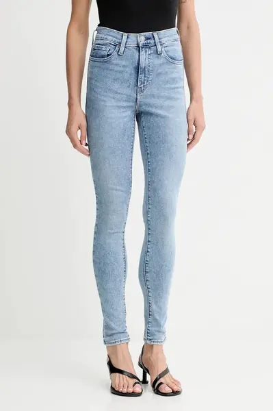 Džíny Levi's 720 HIRISE SUPER SKINNY dámské, modrá barva, 52797.0453