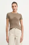 Tričko Miss Sixty dámské, hnědá barva, 6S3SJ56300