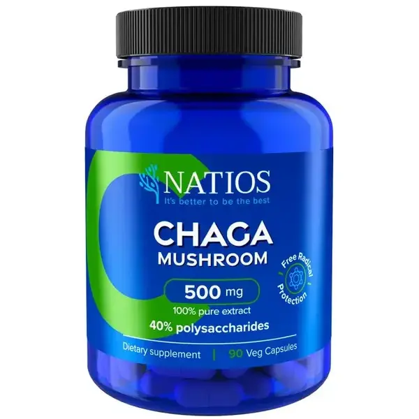 NATIOS Chaga Mushrooms 500 mg 90 kapsúl