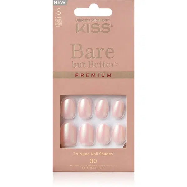 KISS Bare But Better Premium umelé nechty Mocha 30 ks