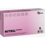 Espeon Nitril Sparkle Pearlescent Pink nitrilové nepudrované rukavice veľkosť S 2x50 ks