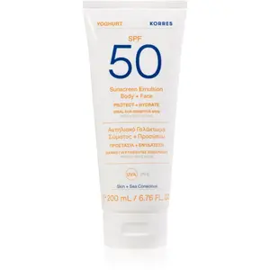 Korres Yoghurt opaľovacia emulzia s hydratačným účinkom SPF 50 200 ml
