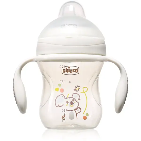 Chicco Transition Cup 4m+ tréningový hrnček s držadlami Grey 200 ml