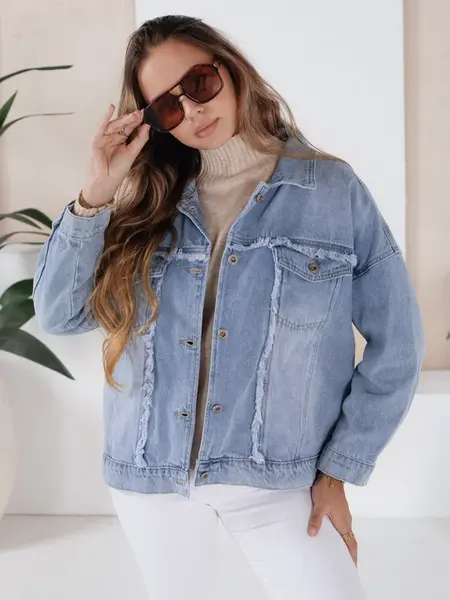 Dámska rifľová bunda DENZARIA modrá