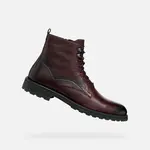 Burgundy men's ankle boots Geox Redclif - Men's
