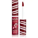 NYX Professional Makeup Holiday Butter Gloss lesk na pery odtieň 01 Peppermint Swirl 8 ml